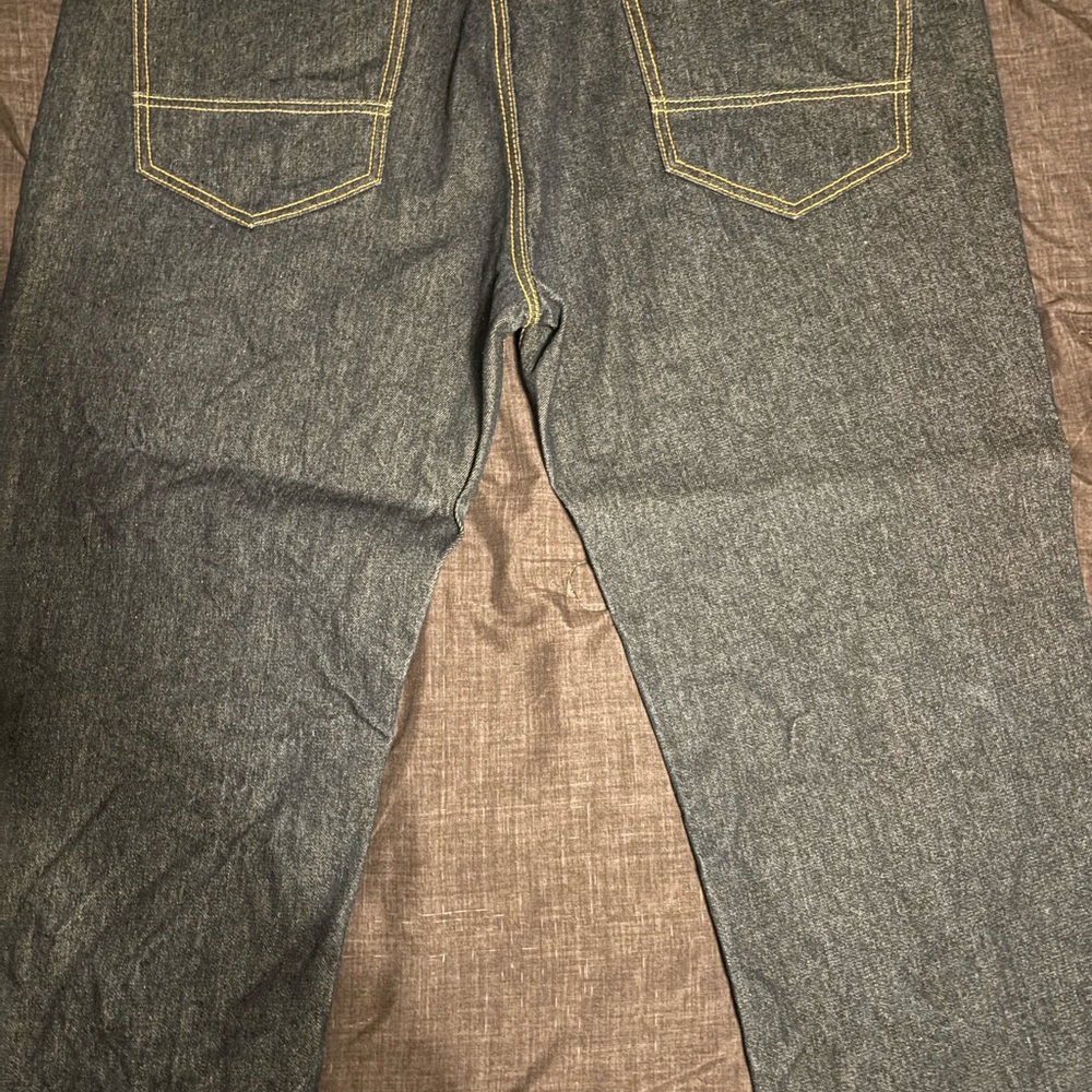 GBX Men's Dark Blue Relaxed Straight Fit Jeans